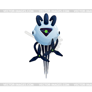 Robot drone assistant realistic 3D icon - vector clipart / vector image