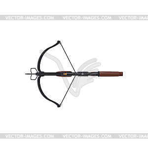 Arbalest crossbow arblast, optical sight - vector image