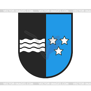 Switzerland canton coat of arms flag, Swiss Aargau - vector clip art