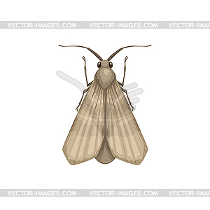 Moth icon, insect pest control disinsection - vector clip art