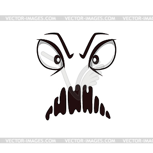 Creepy creature with angry eyes and sticky lips - vector clipart / vector image