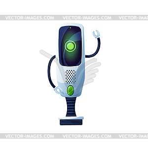 Cartoon robot cyborg, electronic chatbot - vector clipart