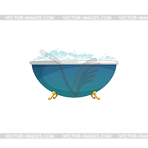 Bathtub sanitary health hygiene object - vector image