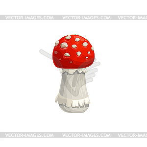 Amanita mushroom, autumn muscaria, icon - vector clipart