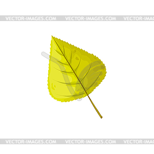 Autumn leaf, tree foliage fall, green leaves icon - vector clipart