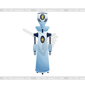 Metal robot with grabs and bionic parts - vector clipart / vector image