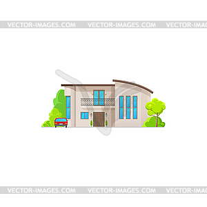 House building patio facade exterior home - vector clipart