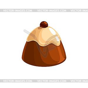 Chocolate candy, sweet dessert, patisserie - vector clipart