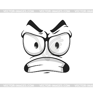 Angry smiley irritated emoticon icon - vector image