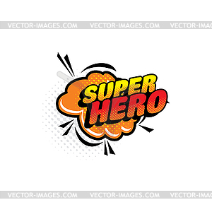 Super hero comic halftone bubble icon - vector clip art