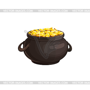 St. Patrick golden money coins leprechaun treasury - vector clip art