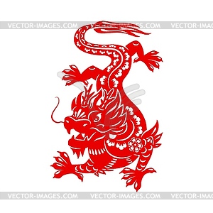 Chinese lunar New Year powerful dragon - vector clip art