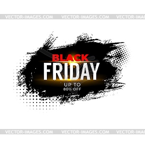 Black Friday sale banner, discount offer promotion - vector image