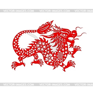 Chinese lunar new year dragon, zodiac sign - vector clipart