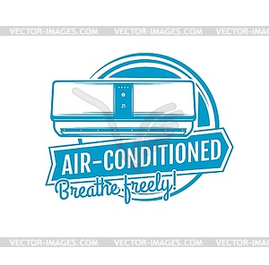 Air conditioning, home climate control appliances - vector clipart