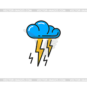 Cloud lighting bolt natural energy source - vector clipart