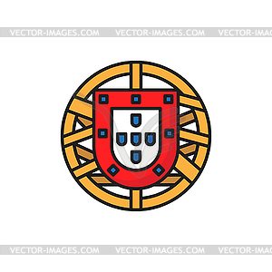 Portuguese shield coat of arm of Portugal - vector clip art