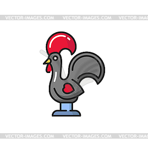 Barcelos rooster souvenir cock, symbol of Portugal - vector clip art