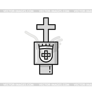 Religion cross, order of christ symbol - royalty-free vector clipart
