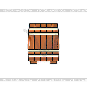 Retro wooden barrel of porto wine icon - vector clipart