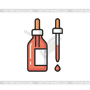 Collagen serum with dropper and bottle - vector clipart