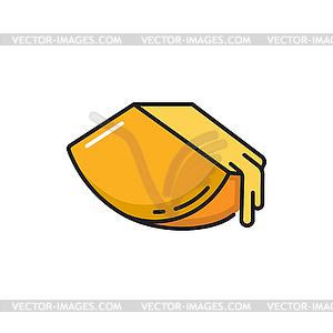 Creamy melted cheddar traditional swiss cheese - vector image