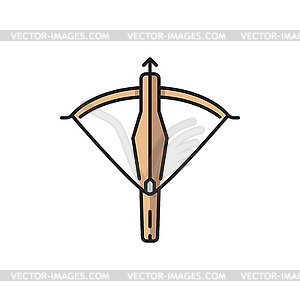 Crossbow medieval bow Switzerland sport symbol - vector clipart