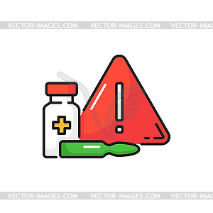 Anti vaccination, stop narcotic drugs consumption - vector image