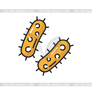 Infection, microorganism virus bacteria cell icon - vector image