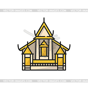 Spirit house in Thailand, shrine to protect place - vector clip art