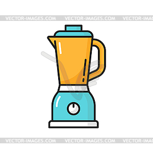 Kitchen blender juicer color line icon - vector clipart