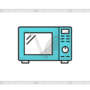 Microwave oven electric household appliances icon - vector image