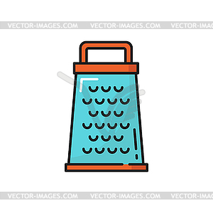 Metal grater with sharp blade line icon - vector image