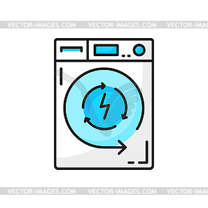 Washing machine icon extra tightening line sign - vector clipart