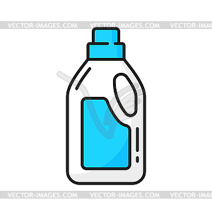Plastic bottle of liquid detergent icon - vector clip art