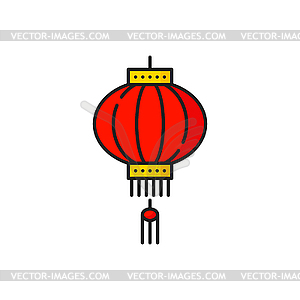 Paper lamp Chinese Korean Japanese red lantern - royalty-free vector image