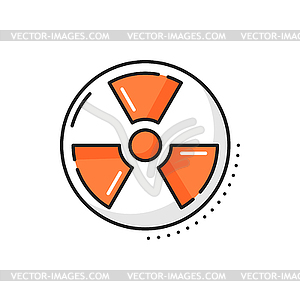 Radioactive hazard sign radiation warning - vector image