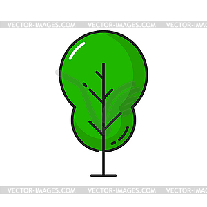 Spring summer forest tree garden plant linear icon - vector image