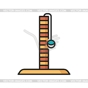 Kitten scratchers, post with toy ball, cats toy - vector image