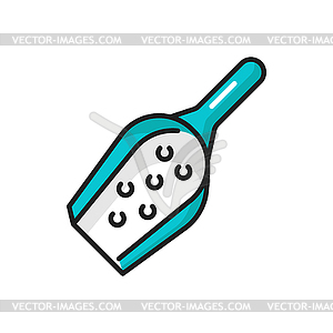 Scoop pet toilet hygiene accessory litter cleaning - vector image