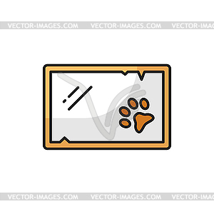 Carpet cushion bed for pets animals sleep - vector image