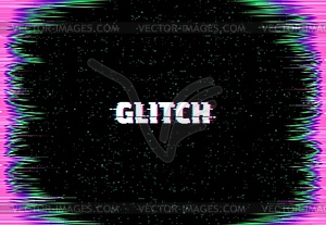 Glitch screen background, monitor error effect - vector clipart / vector image