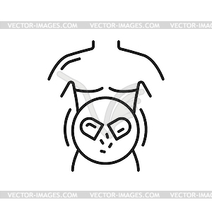 Good digestion in human body, probiotics bacteria - vector clipart