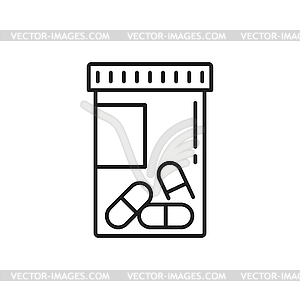 Таблетки в прозрачной упаковке пробиотики бактерии - изображение в векторе