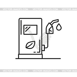 Fuel service station with eco friendly biodizel - vector image