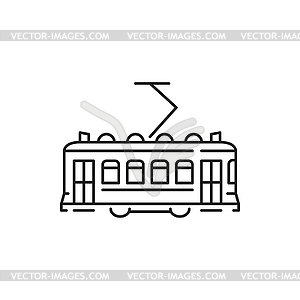 Lisbon city trolley tram trolley icon - vector clipart