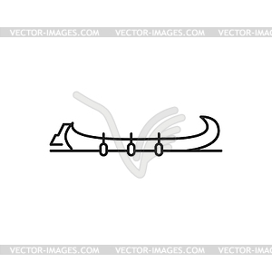 Portuguese rabelo aveiro boat sailboat - vector image