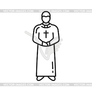 priest clipart black and white