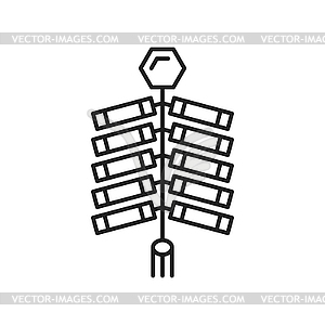 Куча китайских фейерверков значок тонкой линии - векторный клипарт