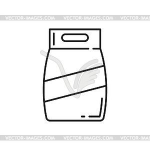 Washing powder white blank foil or plastic package - vector image